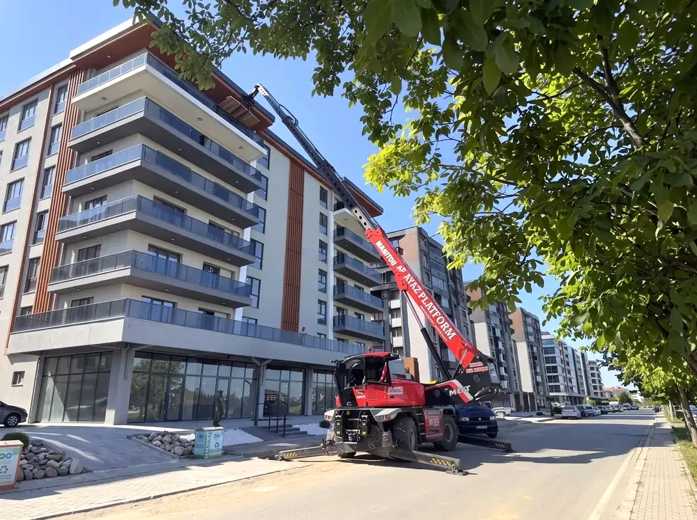 Ayaz Platform Manitou telehandler, Çorlu şantiye projesi