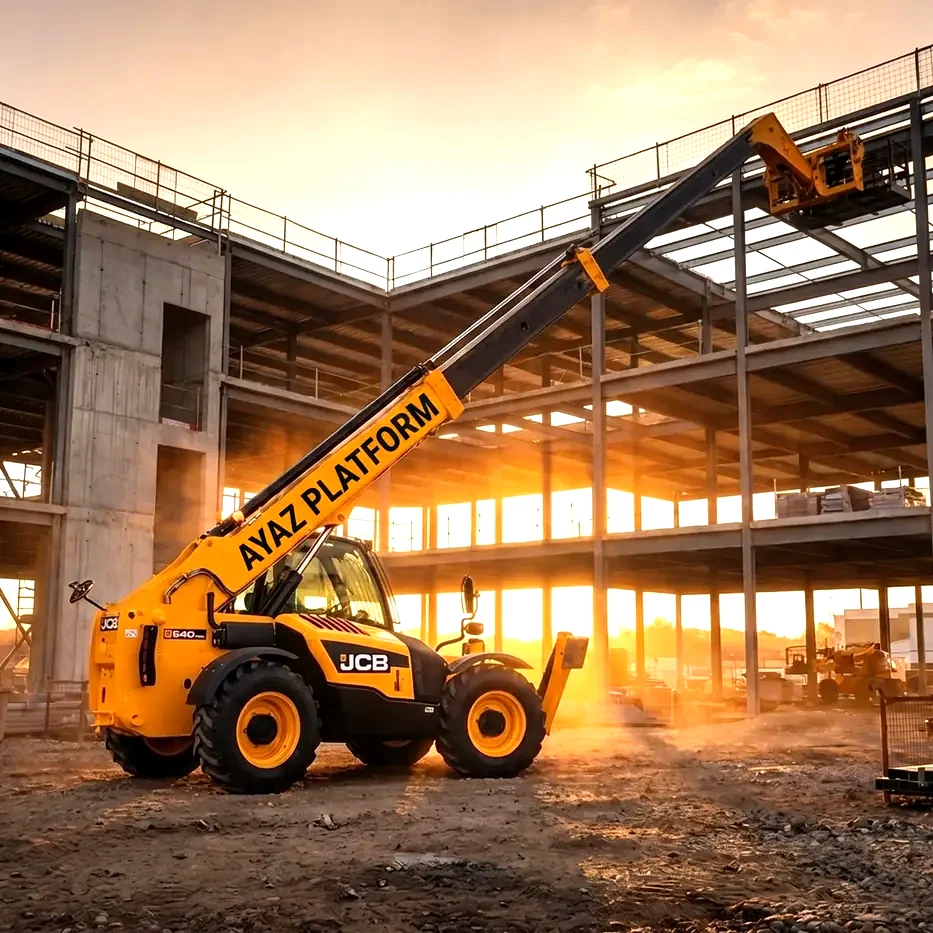 JCB 540-180 teleskopik yükleyici şantiyede